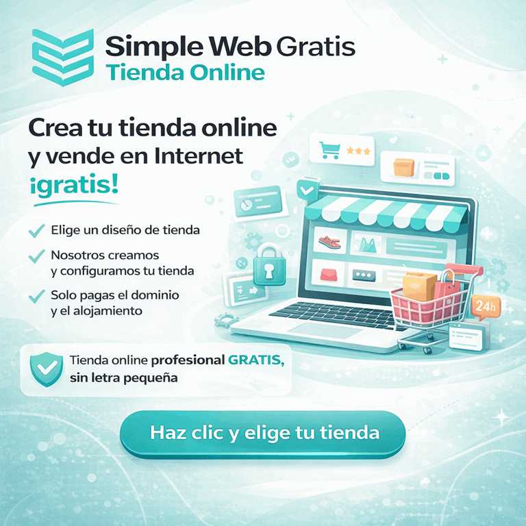 Simple web gratis Tienda online